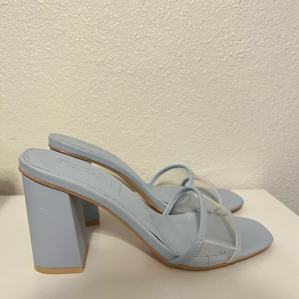 Baby blue heels